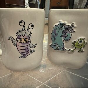 Monsters Inc. Themed White Mugs